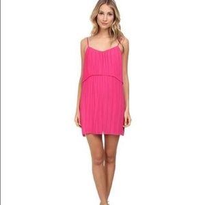 BCBGeneration Pink Floaty Ruffle Sundress XS